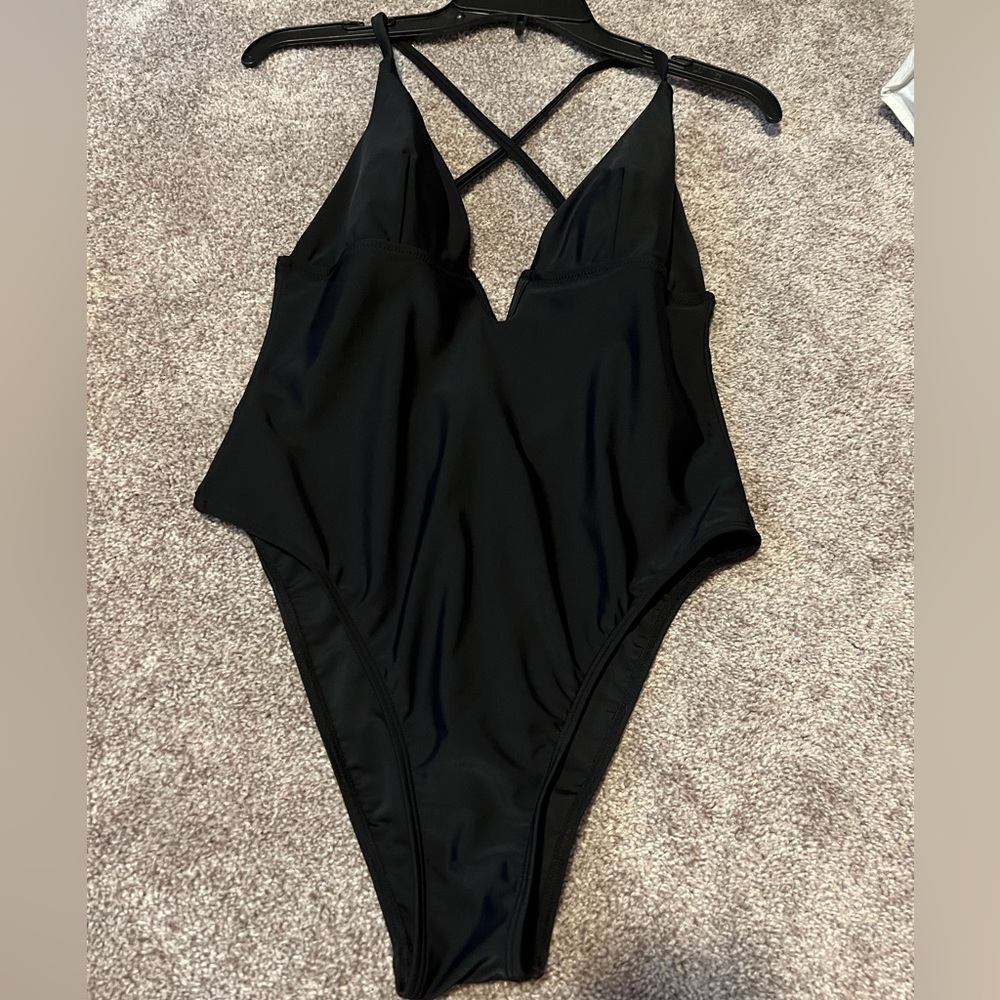 Elegant Black One-Piece Swimsuit